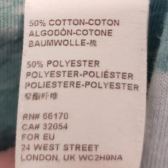 Free People Tourist T Shirt Green Camo Print Short Sleeve Size Medium - Picture 9 of 12